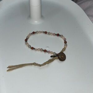 Lotus and Lun Beaded Bracelet with button Closure